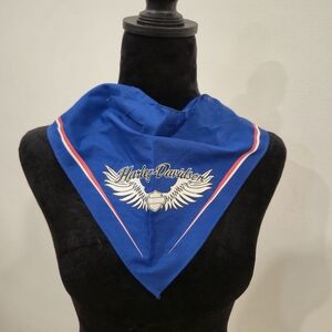 Harley-Davidson Blue Bandana with Winged Logo